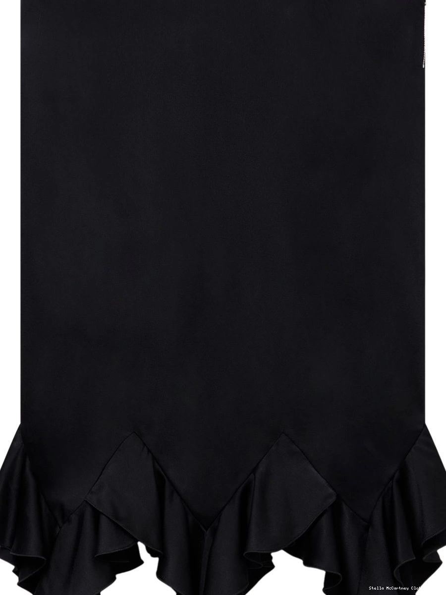 Affordable skirt ruffled McCartney midi Women Stella satin 0824